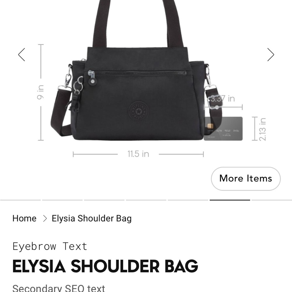 Kipling Elysia shoulder bag - Picture 2 of 8